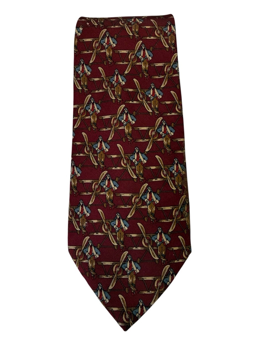 Salvatore Ferragamo Silk Tie Pilot Motif